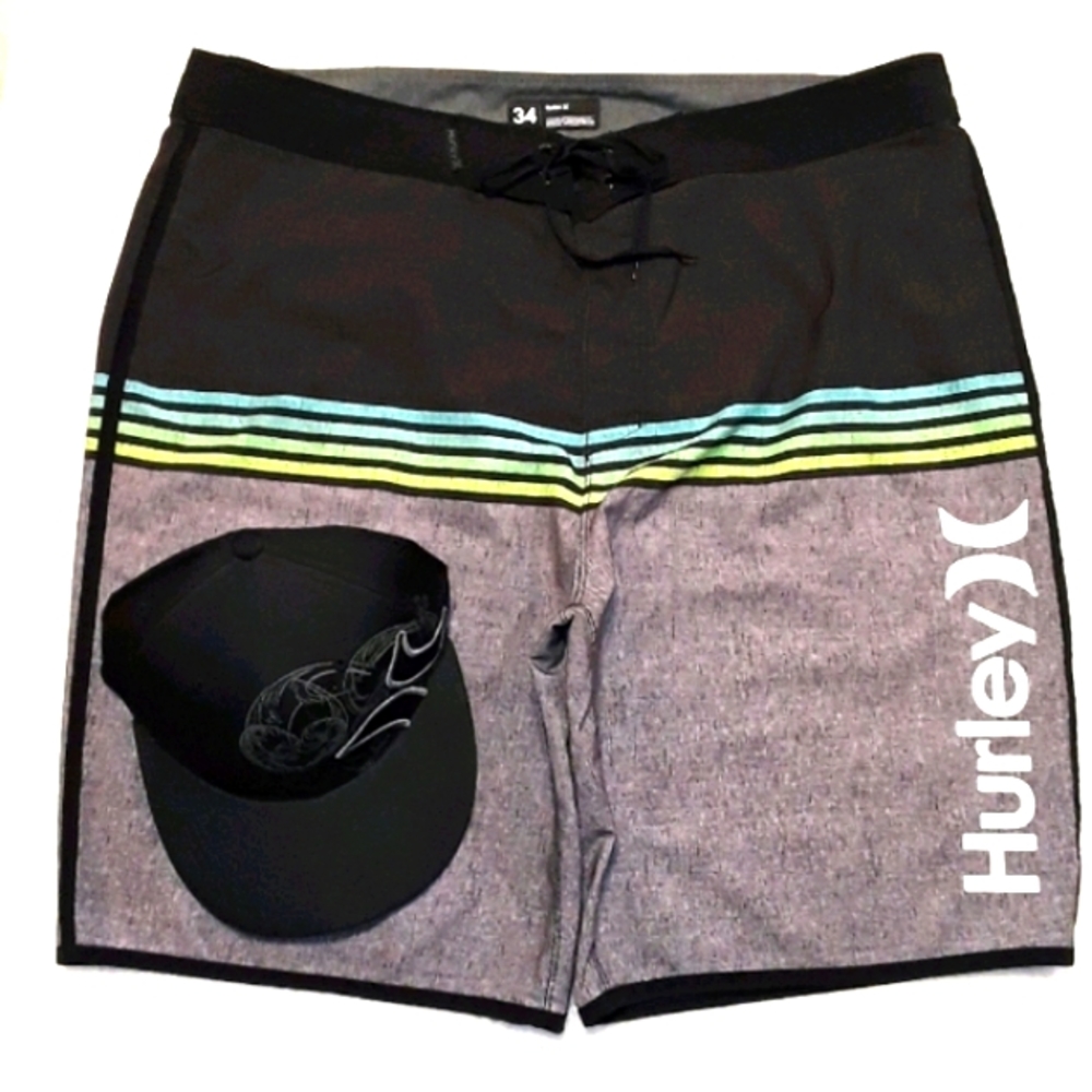Hurley Board Shorts with Flex Cap. Men's Size: 34/OS